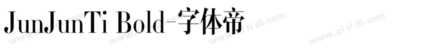 JunJunTi Bold字体转换